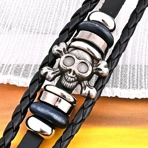 Skull Decor Braided Details Bracele For men's and women's.